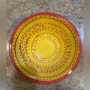 Handmade pottery, cheerful bowl